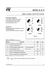 DataSheet BAT54 pdf